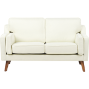 Beliani LOKKA - Tweezitsbank-Wit-Polyester