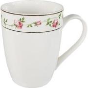 Clayre & Eef Mok  300 ml Wit Roze Porselein Rond Bloemen Theemok