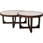 Salontafel Ayase Marmer Donkerbruin Set van 2 - Giga Meubel