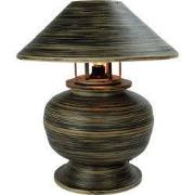 Fine Asianliving Bamboe Tafellamp Spiraal Handgemaakt Zwart D37xH40cm