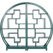 Fine Asianliving Chinese Boekenkast Ronde Display Open Kast Pine Groen