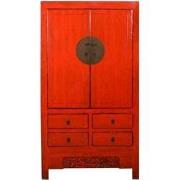 Fine Asianliving Antieke Chinese Bruidskast Rood High Gloss