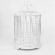 Fine Asianliving Hangende Vogelkooi met Haak Wit Decoratie D40xH60cm