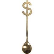 Clayre & Eef Eetlepel  15 cm Goudkleurig Metaal Dollar Lepel