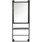 Clayre & Eef Spiegel  48x124 cm Zwart Hout Rechthoek Grote Spiegel