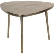 Clayre & Eef Salontafel  69x69x47 cm Goudkleurig Aluminium Driehoek Bi...