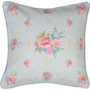 Clayre & Eef Kussenhoes  40x40 cm Groen Katoen Vierkant Bloemen Sierku...