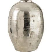 J-Line - Vaas Rond Arya Metaal Zilver - 39x39x57cm