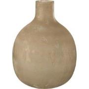 J-Line - Vaas Soda Fles Laag Rond Glas Goud - 31x31x43cm