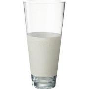 J-Line - Vaas Delph Glas Transparant/wit Medium - 22x22x45cm