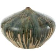 J-Line - Vaas Laag Verf Keramiek Naturel/groen - 36x36x23cm