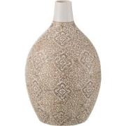 J-Line - Vaas Wabi Rond Porselein Beige/wit - 20x20x33cm