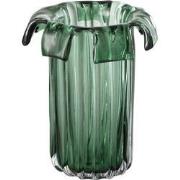 J-Line - Vaas Retro Glas  Groen Small - 20.5x20.5x25cm