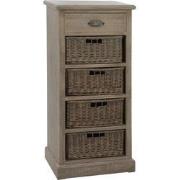 J-Line - Kast 4 Mand+lade Ht Grey W - 49x33x107cm