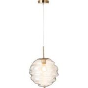 J-Line - Hanglamp Glas Licht Cognac - 30x30x34cm