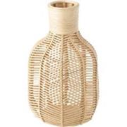 J-Line - Mand Fles Raffia Naturel - 23x223x41cm