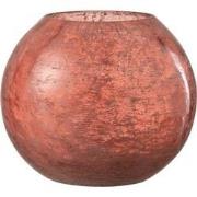 J-Line - Windlicht Nuria Bal Glas Terracotta Large - 18.5x18.5x16cm