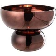 J-Line - Windlicht Op Voet Afgerond Glas Pruim - 23x23x17.5cm