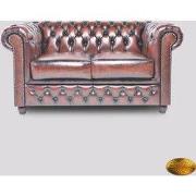 Chesterfield 2-zits bank Brighton FT Antiek Bruin