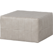 BePureHome Patchwork Poef - Leerlook - Naturel - 36x60x60