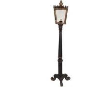Clayre & Eef Vloerlamp  44x40x172 cm Zwart Goudkleurig Hout Ijzer Staa...