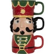 Clayre & Eef Mok Notenkraker 450 ml/ 2x500 ml Rood Keramiek Theemok