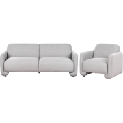 Beliani SALAND - Zitgroep-Grijs-Polyester
