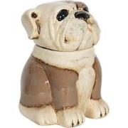Clayre & Eef Beeld Hond 20x18x26 cm Bruin Beige Keramiek beeld decorat...