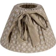 Clayre & Eef Lampenkap  Ø 25x16 cm Beige Textiel Rechthoek Bloemen Sto...