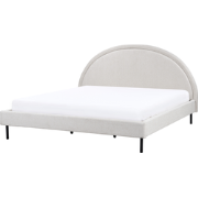 Beliani MARGUT - Tweepersoonsbed-Grijs-Polyester
