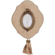 Clayre & Eef Fotolijst  6x9 cm Beige Goudkleurig Kunststof Glas Wandde...