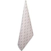 Clayre & Eef Theedoek 50x70 cm Beige Grijs Katoen Konijn