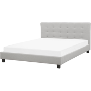 Beliani LA ROCHELLE - Tweepersoonsbed-Grijs-Polyester