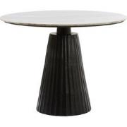Light&living Eettafel Ø100x75 cm RIANNE marmer taupe-mat zwart