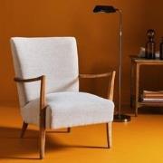 Fauteuil van eikenhout en linnen, Jacques