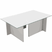 Salontafel met glazen blad L105 cm - NOAH
