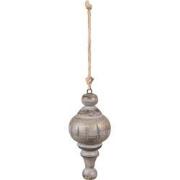 Clayre & Eef Hanger  Ø 7x15 cm Grijs Bruin Hout Woondecoratie