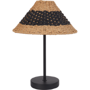 Beliani MOMBA - Tafellamp-Zwart-Papier touw