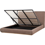 Beliani CAMPAGNE - Tweepersoonsbed-Bruin-Polyester