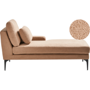 Beliani EWRON - Chaise longue-Beige-Bouclé
