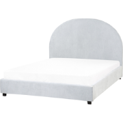 Beliani VAUCLUSE - Tweepersoonsbed-Blauw-Polyester