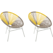 Beliani ACAPULCO - Kuipstoel-Multicolor-PE rotan