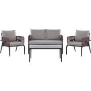 Beliani SCIACCA - Loungeset-Grijs-Aluminium