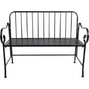 Clayre & Eef Tuinbank  104x57x83 cm Zwart Ijzer Bank Buiten