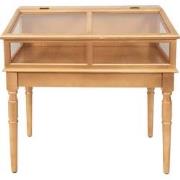 Clayre & Eef Vitrinekast  80x46x85 cm Goudkleurig Hout Glas Kastje