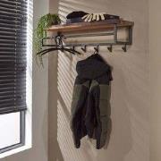 Industriële Kapstok Notenhout Daya 6-haaks