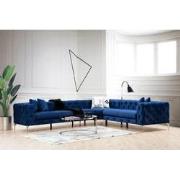 Hoekbank Rechts Como Navy Blauw