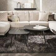 Organische Salontafel Set van 2 Conner Keramiek Look Grijs