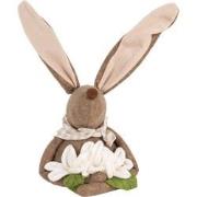 Clayre & Eef Deurstopper Konijn 20x17x41 cm Bruin Stof