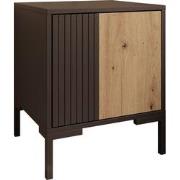Meubella Nachtkastje Molina - Zwart - 44 cm - Set van 2